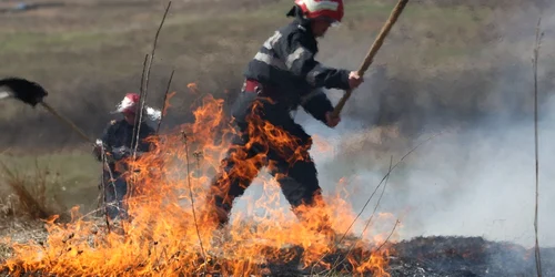 Pompierii argeşeni au stins 40 de incendii de vegetaţie în acest weekend