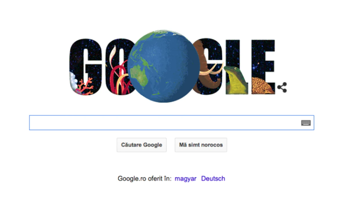 Test de Ziua Pământului. Google Doodle