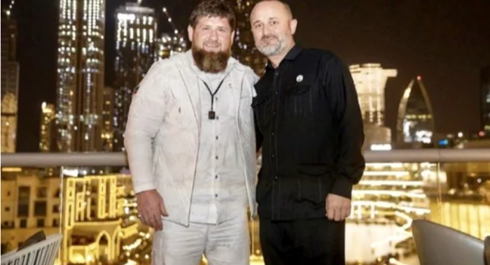 Ahmad Kadîrov şi consilierul său Turko Daudov în Dubai FOTO Ukrainska Pravda