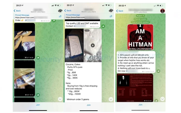 Anunturi Telegram dark web capturi Esetblog
