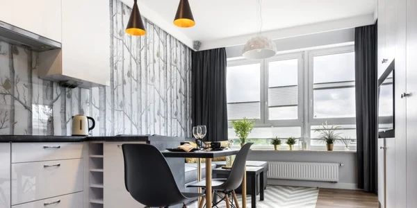 apartament-mic-bucatarie-living Foto Mathaus