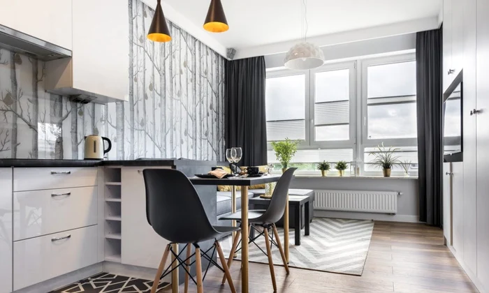apartament-mic-bucatarie-living Foto Mathaus
