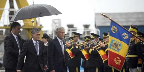 Chuck Hagel si Mircea Dusa la Constanta FOTO Mediafax