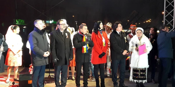 Aprinderea iluminatului de sărbători din centrul Timişoarei
