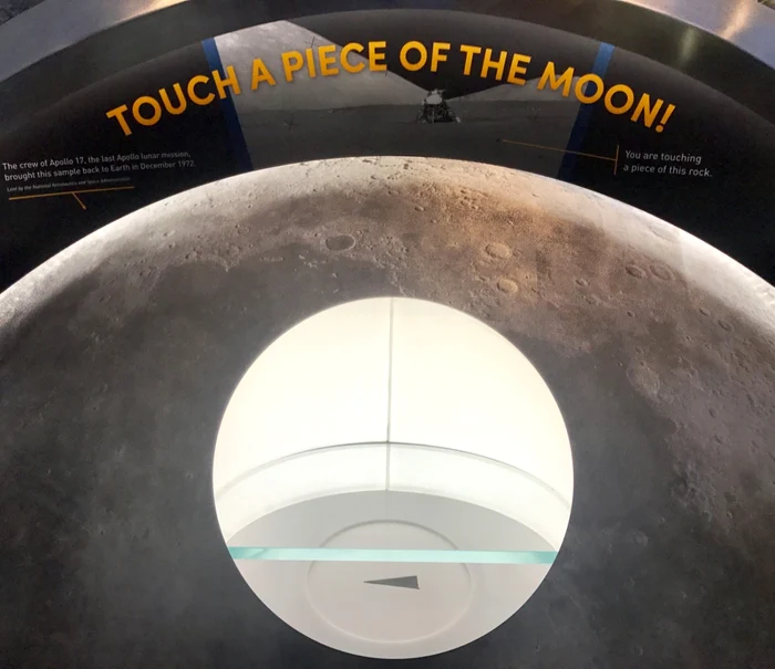 Touch a piece of the Moon (The National Air and Space Museum)