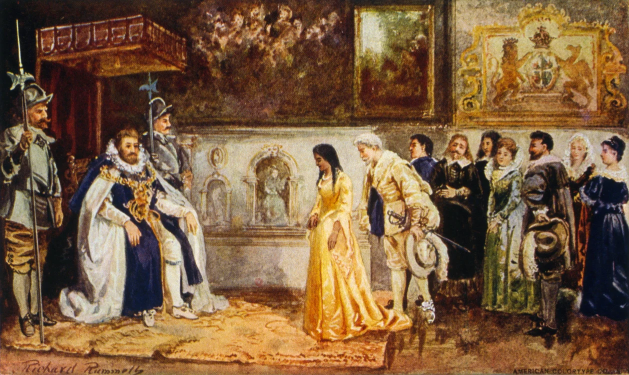 Pocahontas la curtea Regelui Iacob I. FOTO: Profimedia