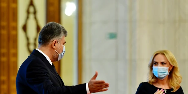 marcel ciolacu si gabriela firea. foto mediafax