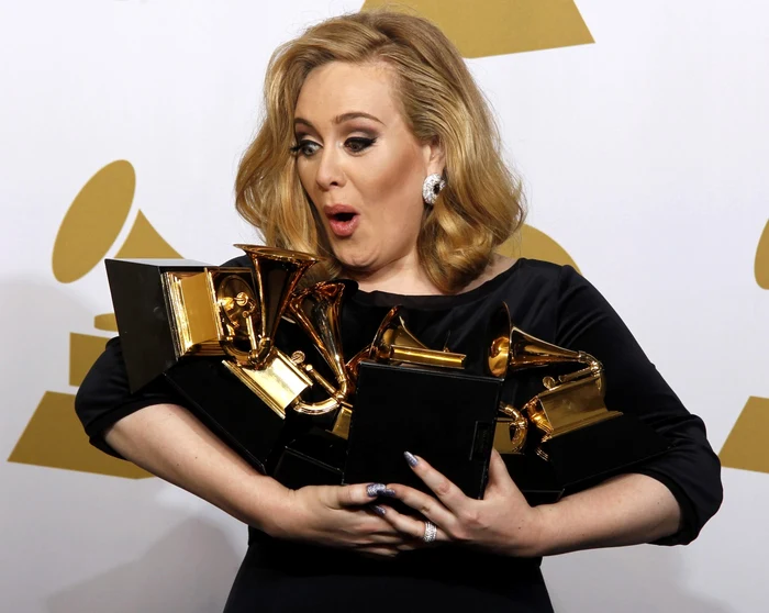 Cântăreaţa britanică Adele şi-a confirmat supremaţia pe piaţa muzicală şi în acest an FOTO Reuters