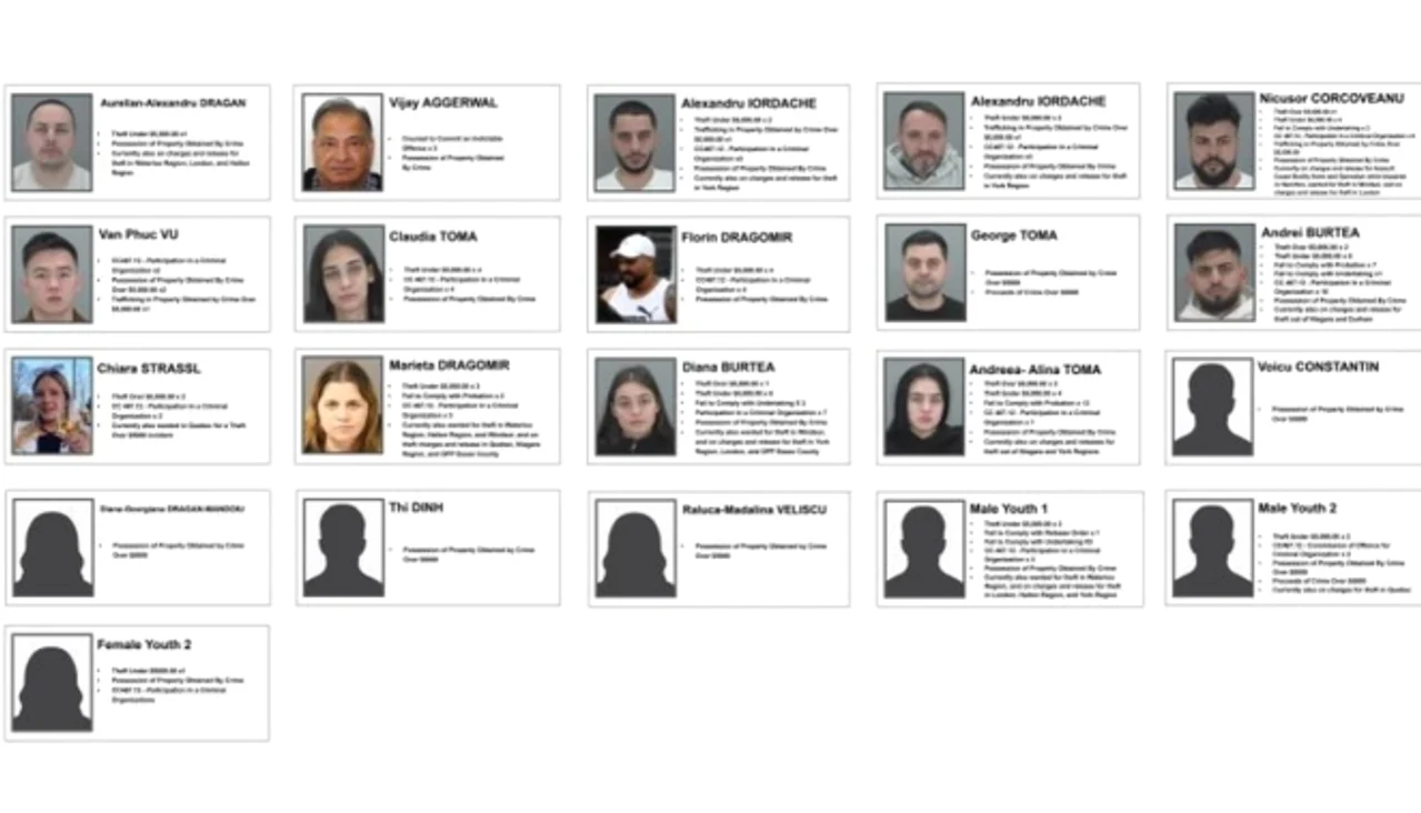 Mai mulți români au fost reținuți FOTO:  Poliția canadiană