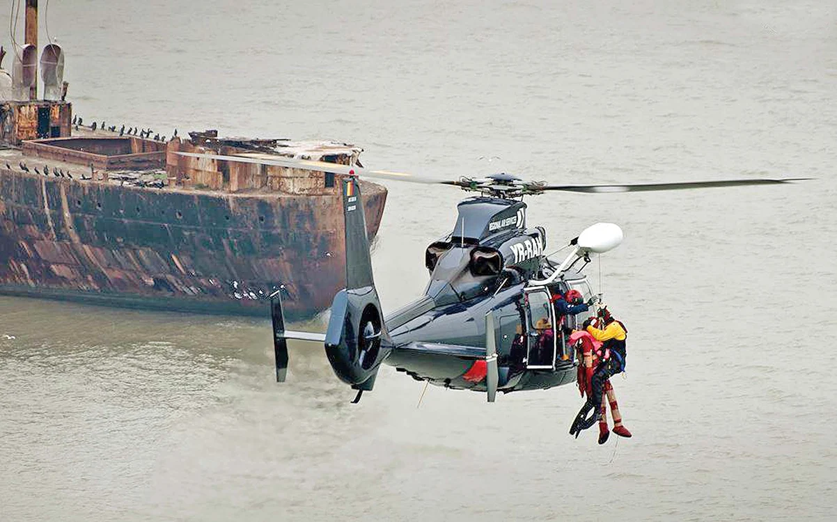Operațiune antrenament, de salvare, recuperare, în Marea Neagră, din elicopter