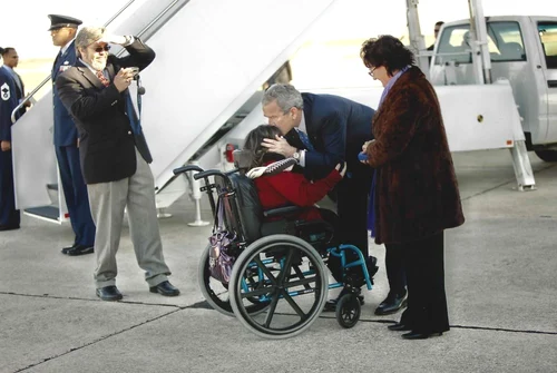 George W. Bush Becky Oprean FOTO Arhivă Personală/Facebook