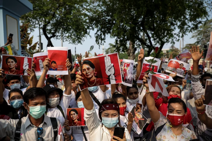 Cel mai mare protest de la lovitura de stat a armatei din Myanmarfoto: GettyImages