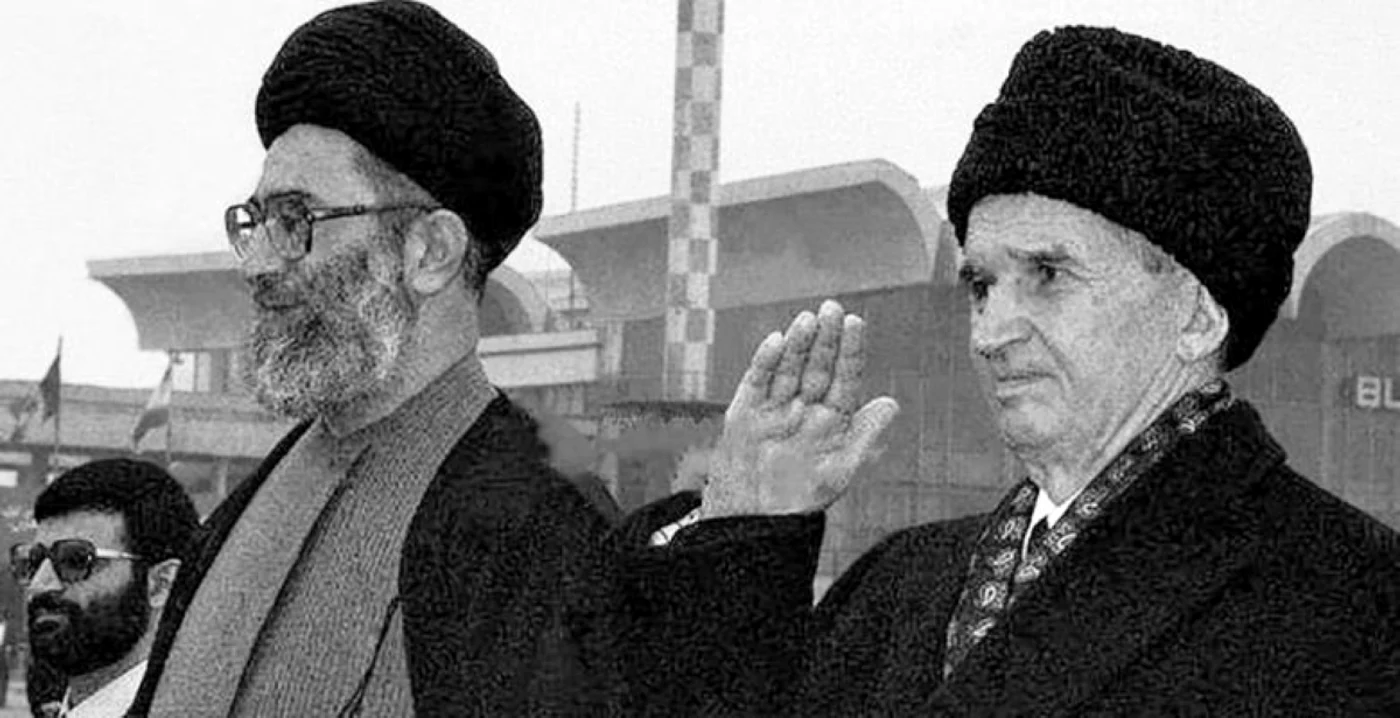 Ali Khamenei şi Nicolae Ceauşescu. FOTO: X/ Roh Yakobi 