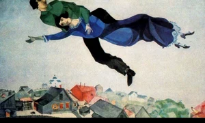 „Deasupra orașului“, pictură de Marc Chagall, 1913 jpeg