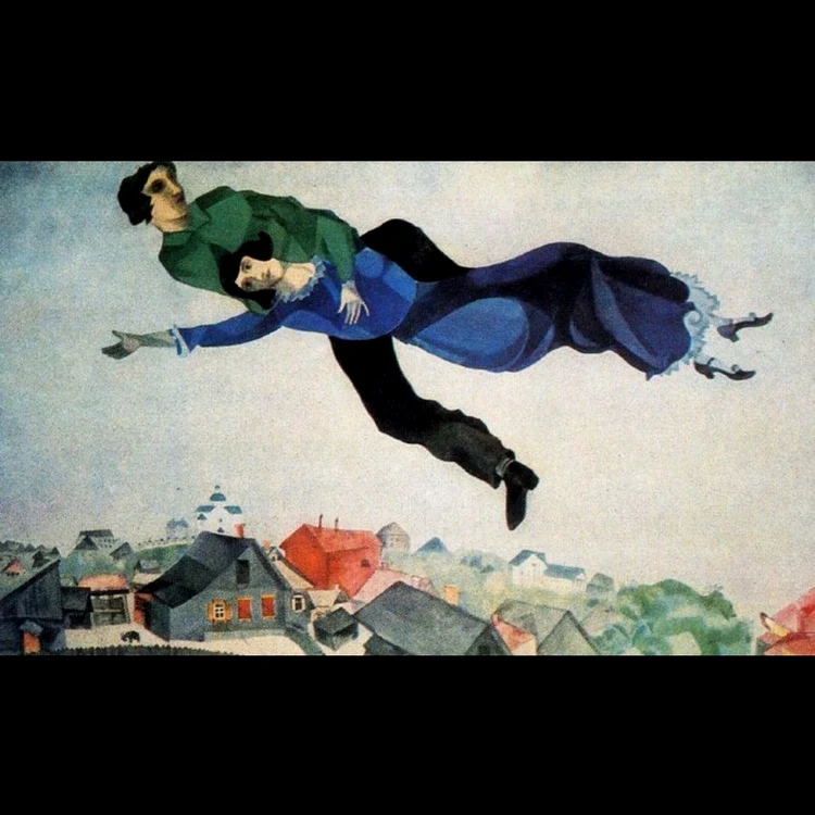 „Deasupra orașului“, pictură de Marc Chagall, 1913 jpeg