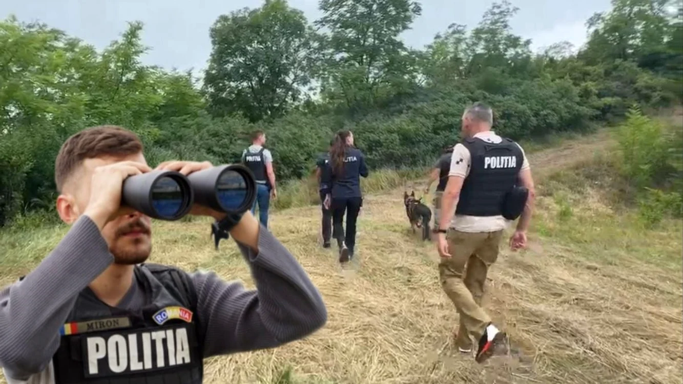 Polițiști căutându-l pe Emil Gânj / foto:  arhiva