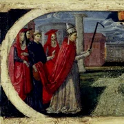 Perugino (c 1450 1523) (attributed to)   The Miracle of the Founding of Santa Maria Maggiore with a Fall of Snow (5 August 352) (predella panel)   1246461   National Trust jpg
