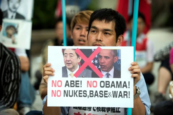 Un tanar se impotriveste vizitei lui Obama la Hiroshima FOTO Reuters