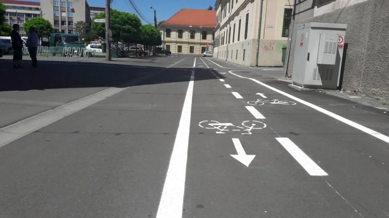 Pista de bicicletă în Timişoara FOTO Ş.Both