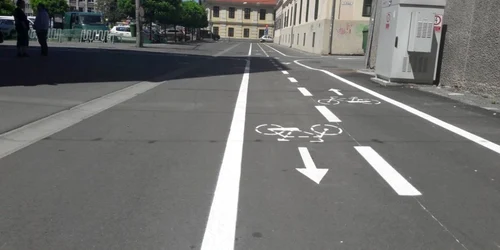 Pista de bicicletă în Timişoara FOTO Ş.Both