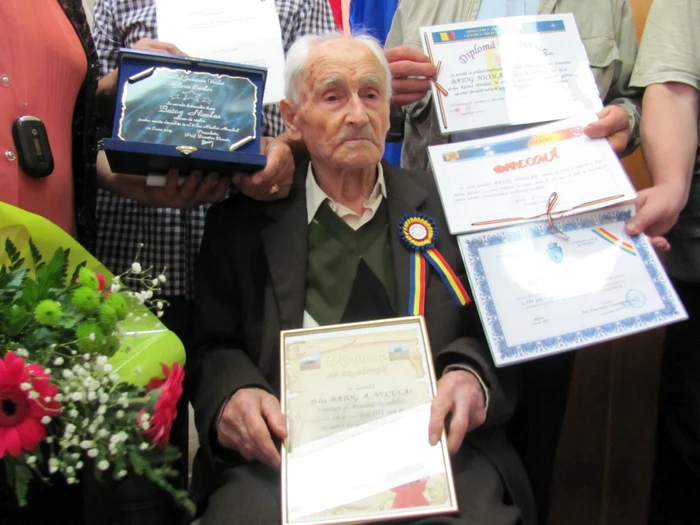 Nicolae Batog, la 101 ani si 2 zile FOTO Sabina Ghiorghe