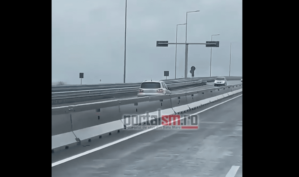 Șofer prins pe contrasens, pe centura orașului Satu Mare VIDEO 