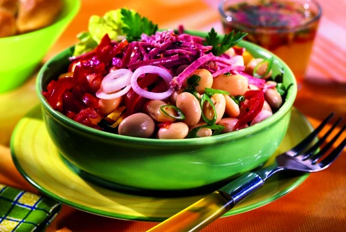 salata de fasole cu sunca jpeg