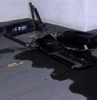 O dronă ar fi fost găsită în centrul Chișinăului. FOTO: Telegram.org/ Politia Republicii Moldova