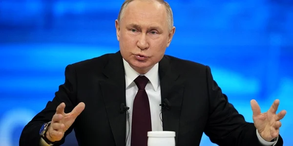 Vladimir Putin la conferinta maraton din decembrie 2023 FOTO EPA EFE jpg