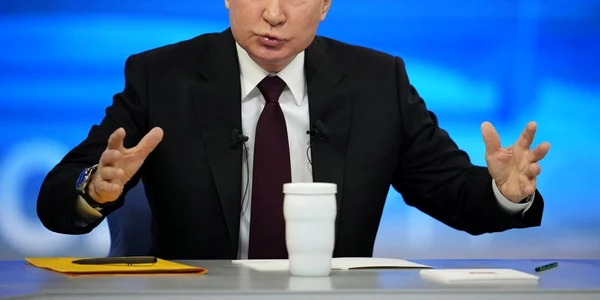 Vladimir Putin la conferinta maraton din decembrie 2023 FOTO EPA EFE jpg