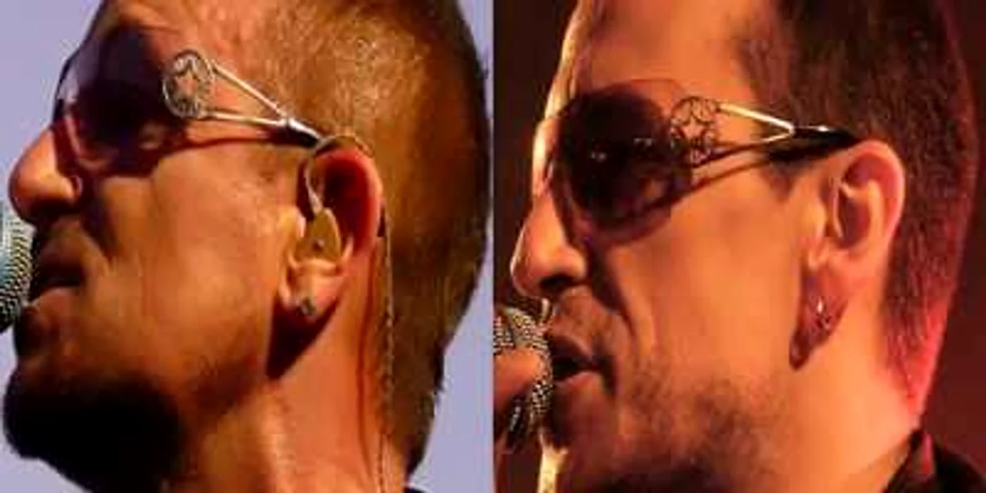 Bono și dublura sa italiană, Zeno Sala (dreapta). Foto: Facebook