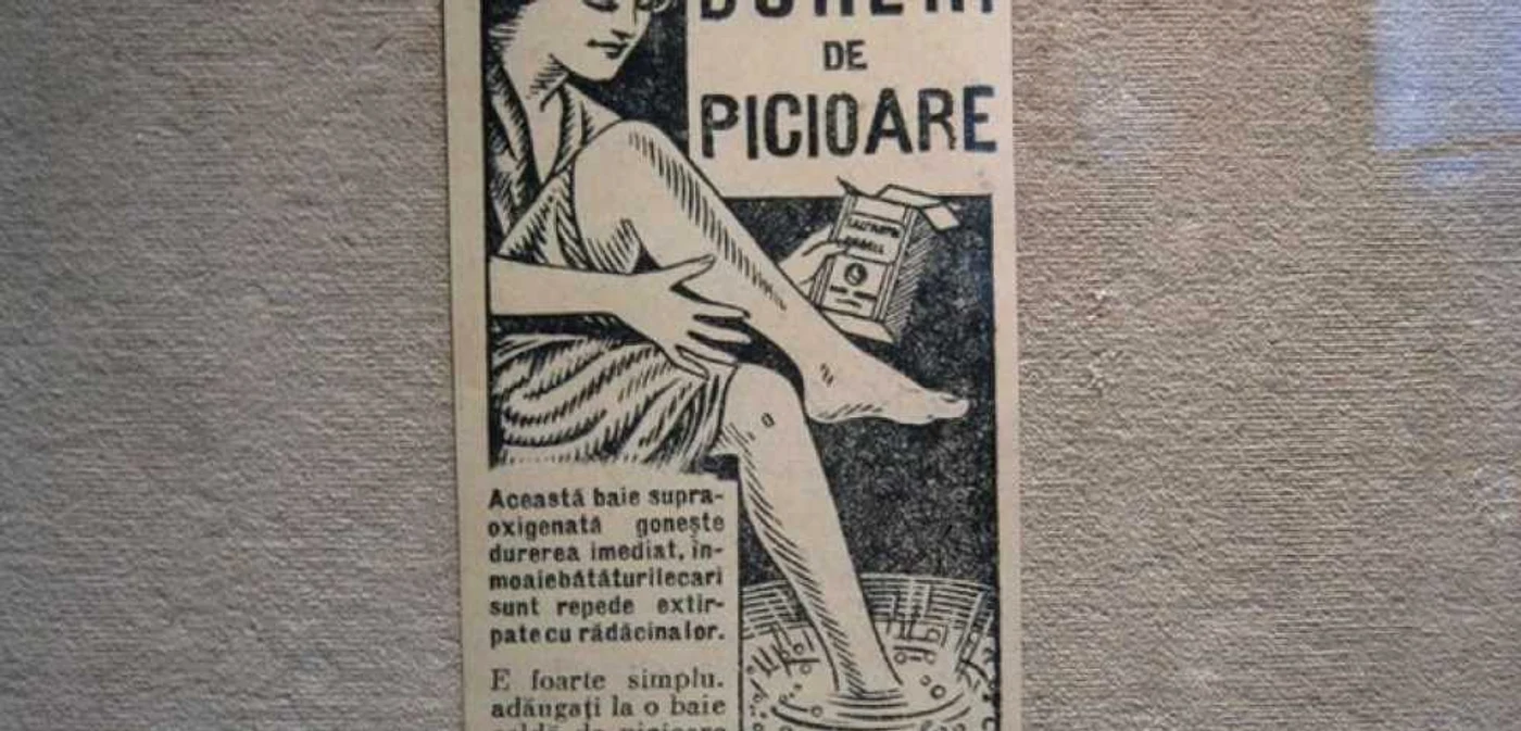 În perioada interbelică, reclamele la medicamente reprezentau un segment important în publicitatea din ziare.