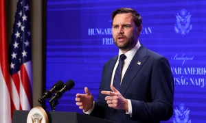 JD Vance la conferința de presă cu Viktor Orban FOTO profimedia jpg