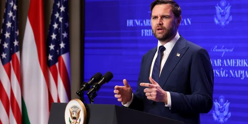 JD Vance la conferința de presă cu Viktor Orban FOTO profimedia jpg