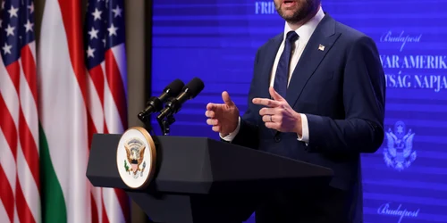 JD Vance la conferința de presă cu Viktor Orban FOTO profimedia jpg