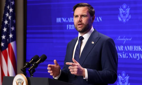 JD Vance la conferința de presă cu Viktor Orban FOTO profimedia jpg