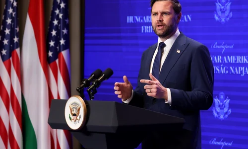 JD Vance la conferința de presă cu Viktor Orban FOTO profimedia jpg