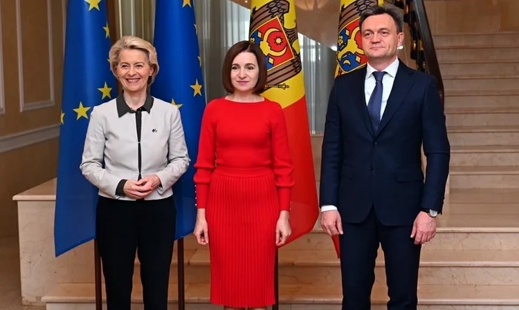 Președinta CE a avut întâlniri cu Maia Sandu și Dorin Recean. FOTO: Twitter.com