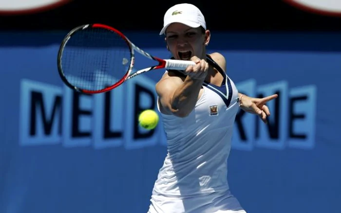 Simona Halep şi o lovitură câştigătoare FOTO Reuters