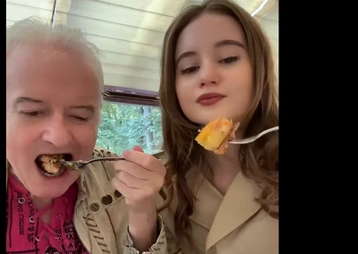 Irinel și Irina, la restaurant FOTO: captura video