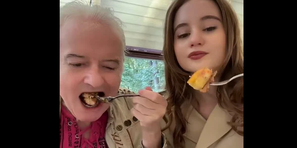 Irinel și Irina, la restaurant FOTO: captura video