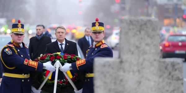 depunere coroana piata universitatii Iohannis jpg