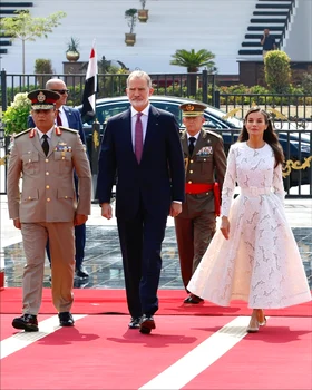 Regele Felipe și Regina Letizia la Cairo. FOTO: Casa Regală spaniolă