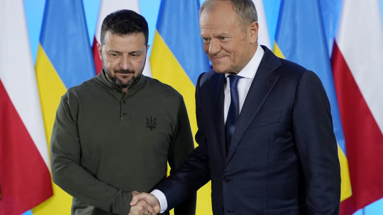 Volodimir Zelenski și DOnald Tusk/FOTO:EPA/EFE