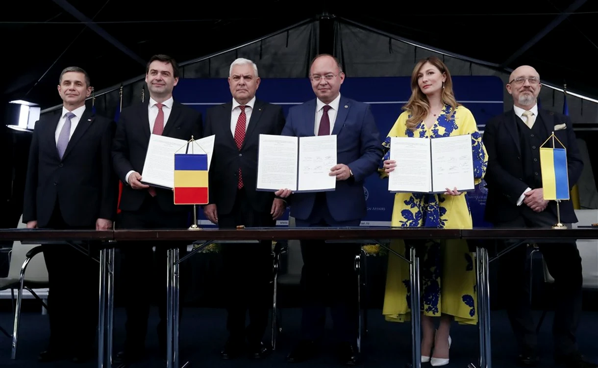 Miniștrii participanți la Trilaterala de la București FOTO EPA-EFE