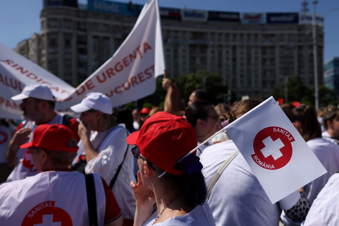 sindicalisti sanatate protest piata victoriei