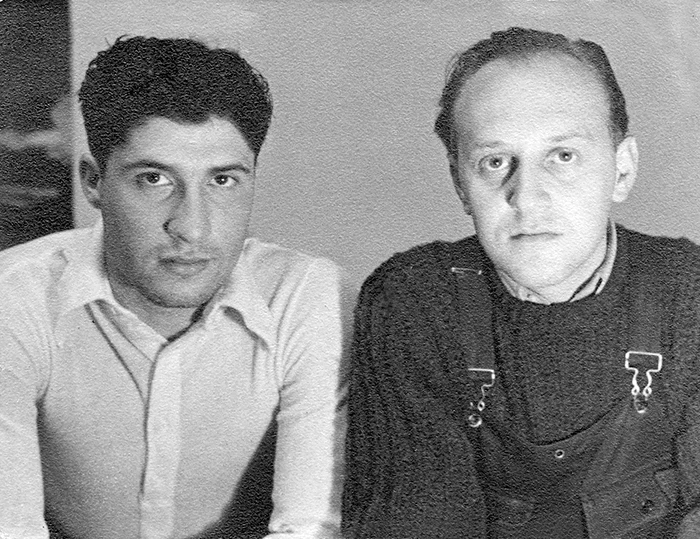 Gellu Naum, alături de Victor Brauner. FOTO: arhiva Simona Popescu