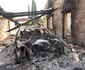 Mașină distrusă de incendiu în Cipru FOTO Profimedia 