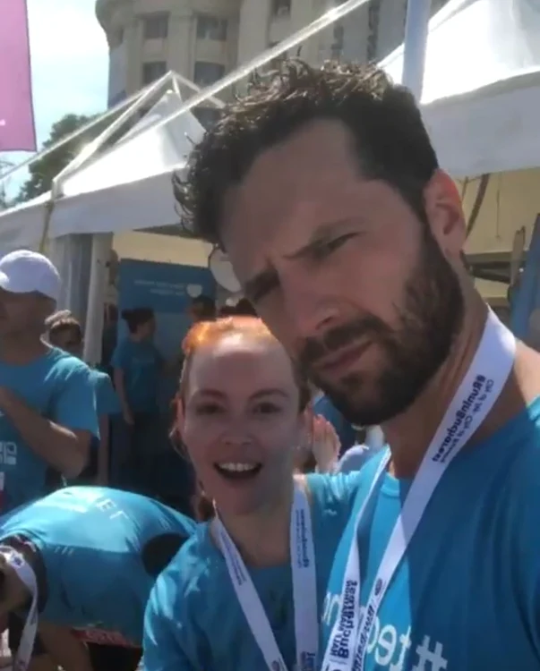 Olimpia Melinte şi Adrian Nartea, fericiţi după ce au alergat 10 km