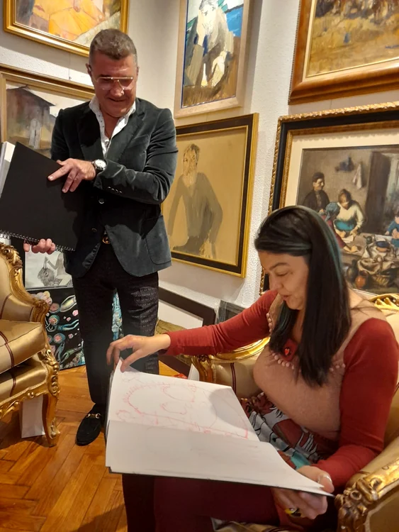 Eduard Uzunov și pictorița Vali Irina Ciobanu